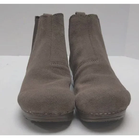 Sanita Taupe Suede Ankle Booties - Picture 5 of 12